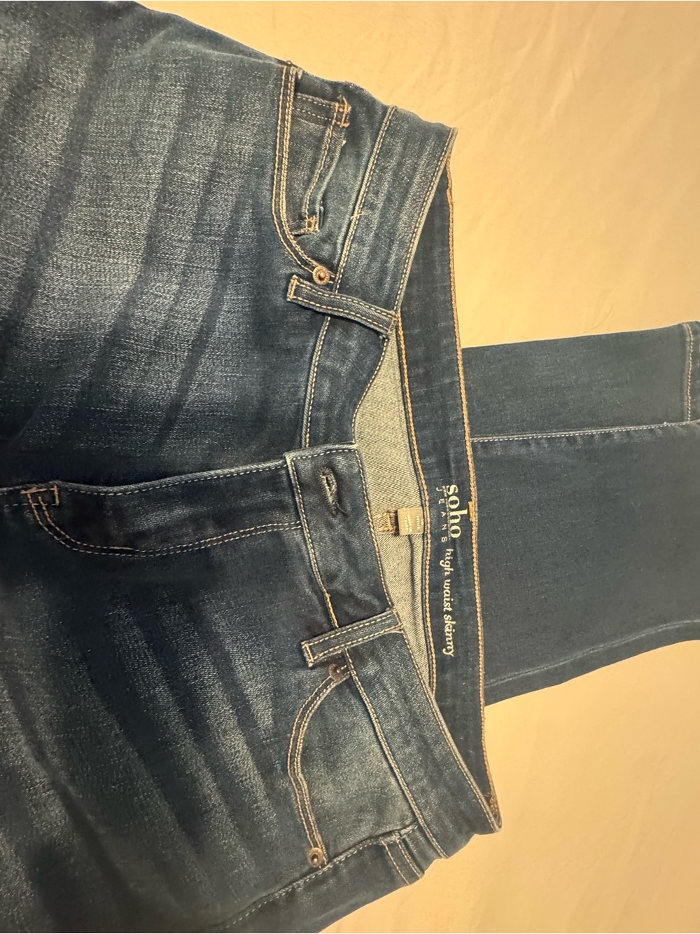 SOHO Jeans NY&Co High Waist Skinny - Women’s 10 Petite - Dark Wash. Like NEW - Picture 3 of 7